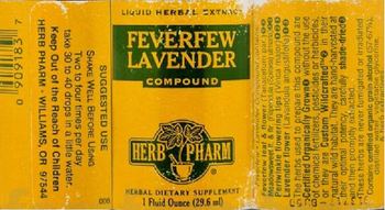 Herb Pharm Feverfew Lavender Compound - herbal supplement