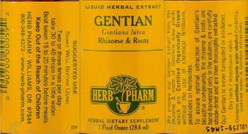 Herb Pharm Gentian - herbal supplement