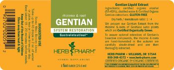 Herb Pharm Gentian - herbal supplement