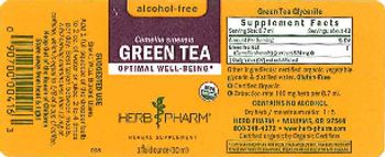 Herb Pharm Green Tea Alcohol-Free - herbal supplement