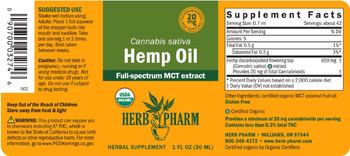 Herb Pharm Hemp Oil - herbal supplement