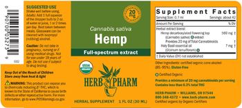 Herb Pharm Hemp - herbal supplement