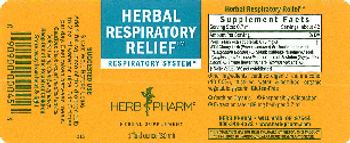 Herb Pharm Herbal Respiratory Relief - herbal supplement