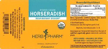 Herb Pharm Horseradish - herbal supplement