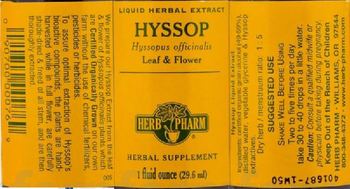 Herb Pharm Hyssop - herbal supplement