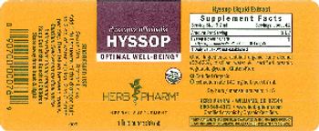 Herb Pharm Hyssop - herbal supplement