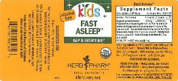 Herb Pharm Kids Fast Asleep Alcohol Free - herbal supplement