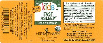 Herb Pharm Kids Fast Asleep Alcohol Free - herbal supplement