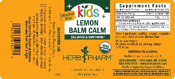 Herb Pharm Kids Lemon Balm Calm Alcohol-free - herbal supplement