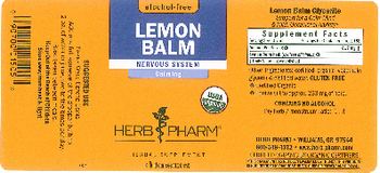 Herb Pharm Lemon Balm - herbal supplement