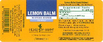 Herb Pharm Lemon Balm - herbal supplement