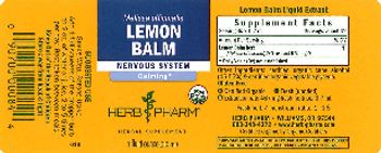 Herb Pharm Lemon Balm - herbal supplement