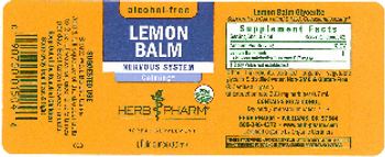 Herb Pharm Lemon Balm Alcohol-Free - herbal supplement