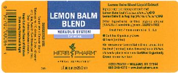 Herb Pharm Lemon Balm Blend - herbal supplement