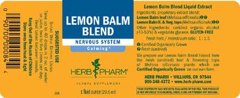 Herb Pharm Lemon Balm Blend - herbal supplement