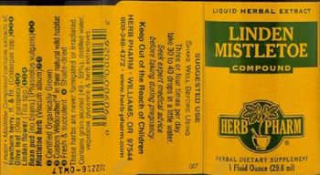 Herb Pharm Linden Mistletoe Compound - herbal supplement