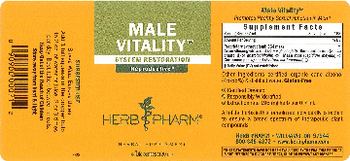 Herb Pharm Male Vitality - these statements have not been evaluated by the fda this product is not intended to diagnose treat c