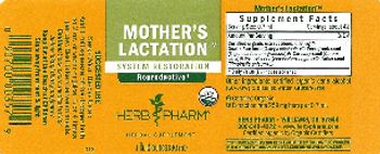 Herb Pharm Mother's Lactation - herbal supplement
