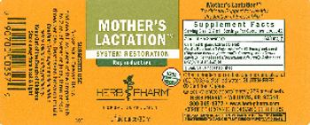 Herb Pharm Mother's Lactation - herbal supplement