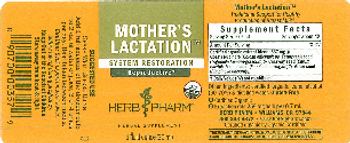 Herb Pharm Mother's Lactation - 