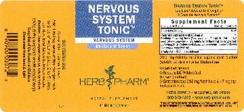 Herb Pharm Nervous System Tonic - herbal supplement
