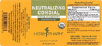 Herb Pharm Neutralizing Cordial - herbal supplement