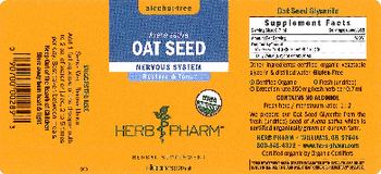 Herb Pharm Oat Seed Alcohol-free - herbal supplement