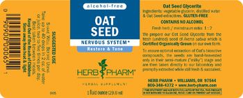 Herb Pharm Oat Seed Alcohol-Free - herbal supplement