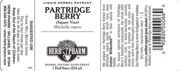Herb Pharm Partridge Berry - herbal supplement