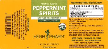 Herb Pharm Peppermint Spirits - herbal supplement