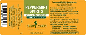 Herb Pharm Peppermint Spirits - herbal supplement