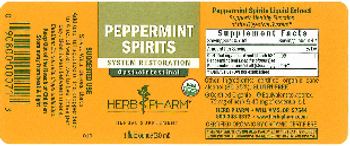 Herb Pharm Peppermint Spirits - herbal supplement