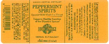 Herb Pharm Peppermint Spirits Essential Oil & Whole Leaf Extract - herbal supplement