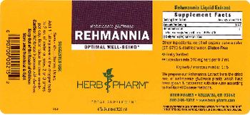 Herb Pharm Rehmannia - herbal supplement