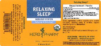 Herb Pharm Relaxing Sleep - herbal supplement