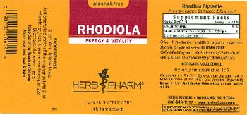 Herb Pharm Rhodiola Alcohol-Free - herbal supplement