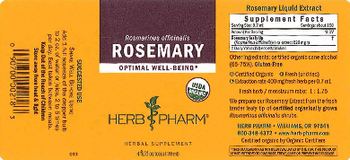 Herb Pharm Rosemary - herbal supplement