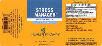 Herb Pharm Stress Manager - herbal supplement