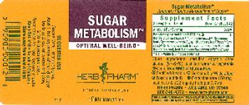 Herb Pharm Sugar Metabolism - herbal supplement