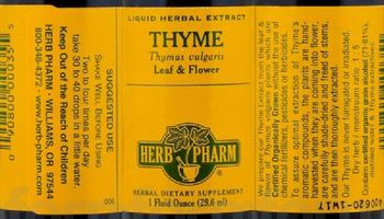 Herb Pharm Thyme - herbal supplement