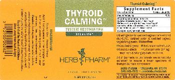 Herb Pharm Thyroid Calming - herbal supplement