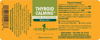 Herb Pharm Thyroid Calming - herbal supplement