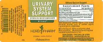 Herb Pharm Urinary System Support - herbal supplement