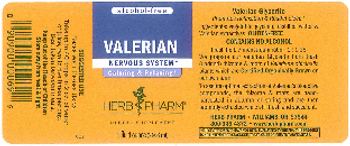 Herb Pharm Valerian - these statements have not been evaluated by the fda this product is not intended to diagnose treat c