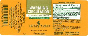 Herb Pharm Warming Circulation - herbal supplement