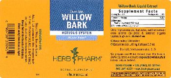 Herb Pharm Willow Bark - herbal supplement