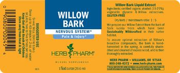 Herb Pharm Willow Bark - herbal supplement