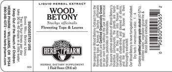 Herb Pharm Wood Betony - herbal supplement