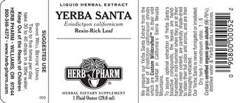Herb Pharm Yerba Santa - herbal supplement