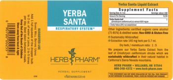 Herb Pharm Yerba Santa - herbal supplement